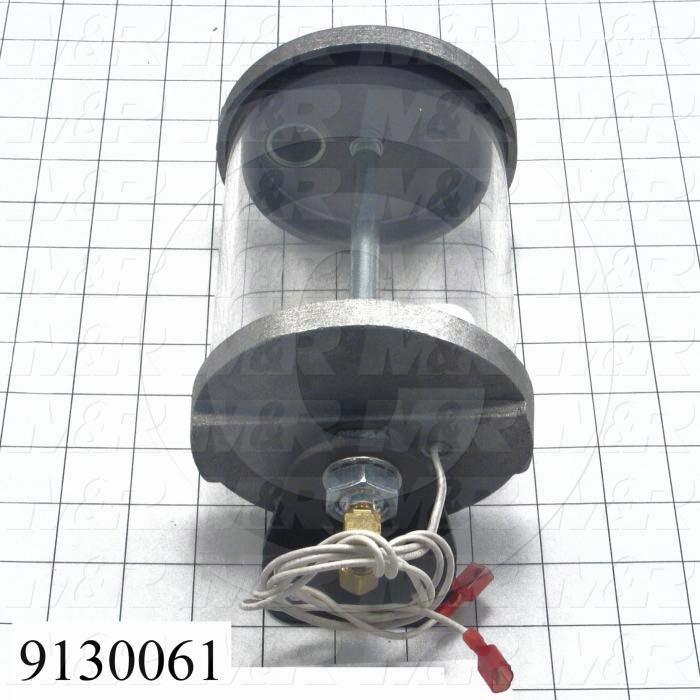 Fabricated Parts, Oil Reservoir With Bracket Assembly, 7.91 in. Length, 4.70 in. Height, 4.64 in. Diameter