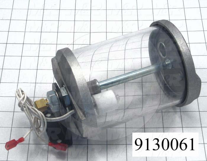 Fabricated Parts, Oil Reservoir With Bracket Assembly, 7.91 in. Length, 4.70 in. Height, 4.64 in. Diameter
