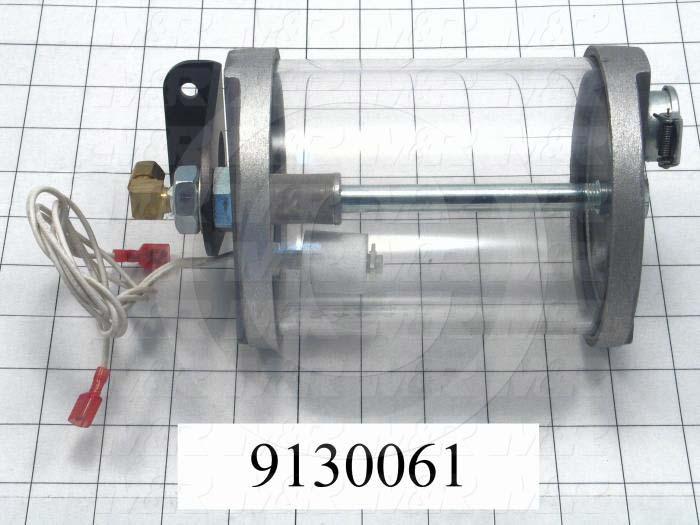 Fabricated Parts, Oil Reservoir With Bracket Assembly, 7.91 in. Length, 4.70 in. Height, 4.64 in. Diameter