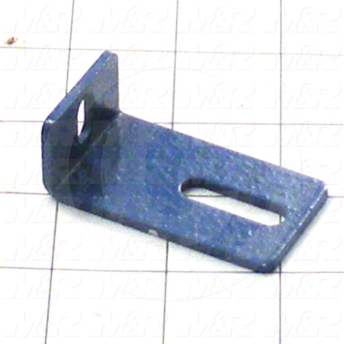 Fabricated Parts, Oil Trough Leg 2.3", 2.31 in. Length, 0.85 in. Width, 1.25 in. Height, 12 GA Thickness, Painted Blue Finish