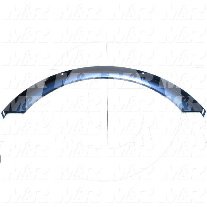 Fabricated Parts, Oil Trough Weldment 25.265", 25.27 in. Length, 10.80 in. Width, 1.00 in. Height, Painted Blue Finish