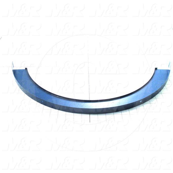 Fabricated Parts, Oil Trough Weldment 25.265", 25.27 in. Length, 10.80 in. Width, 1.00 in. Height, Painted Blue Finish
