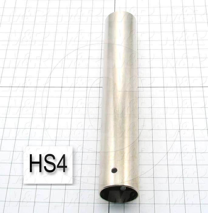 Fabricated Parts, Outer Post, 15.75 in. Length, 2.62 in. Diameter, 11 GA Thickness, Nickel Finish