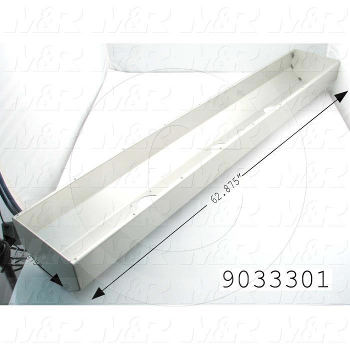 Fabricated Parts, Outer Shell, 62.88 in. Length, 7.88 in. Width, 0.13 in. Thickness, Use In Vitran V38 Series