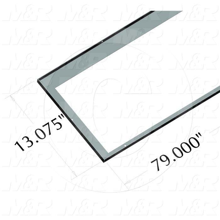 Fabricated Parts, Ovent Inlet Outlet Lower Wall, 79.00 in. Length, 13.07 in. Width, 0.75 in. Height, 16 GA Thickness