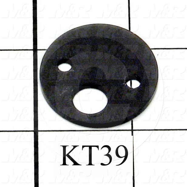 Fabricated Parts, P/D Body Spacer, 1.25 in. Diameter, 0.09 in. Thickness, OC50000 Black Anodizing Finish