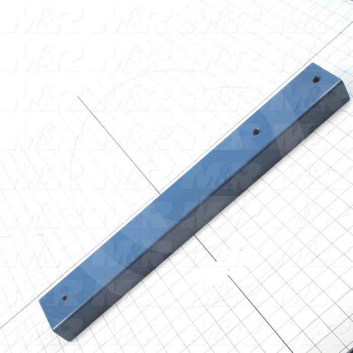 Fabricated Parts, Pallet Stop Arm Weld 21.25" Sp, 21.25 in. Length, 3.00 in. Width, 1.50 in. Height, Painted Blue Finish