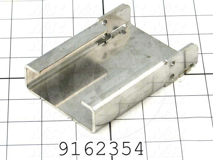 Fabricated Parts, Pallet Stop Guide, 4.50 in. Length, 3.00 in. Width, 1.00 in. Height, 12 GA Thickness, As Material Finish