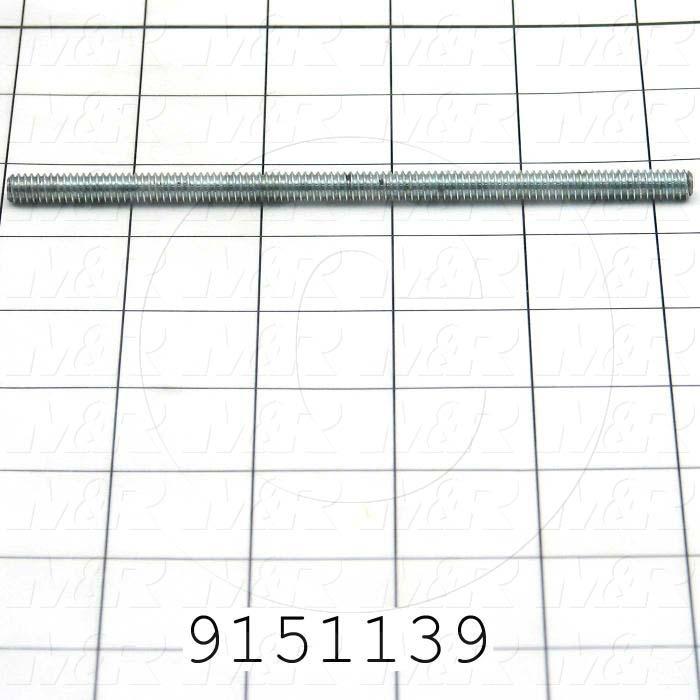 Fabricated Parts, Pallet Stop Rod, 5.25 in. Length, 1/4-20 Thread Size