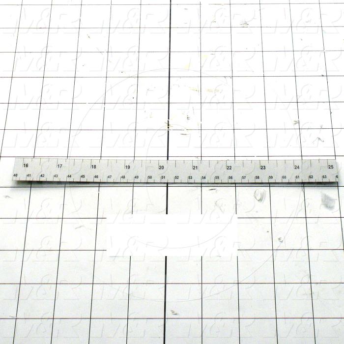 Fabricated Parts, Pallet Stop Ruler, 10.00 in. Length, 16"-25" In Size