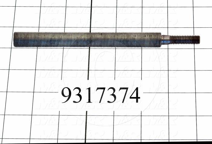 Fabricated Parts, Peel Adjustment Screw, 7.25 in. Length, 3/8-16 Thread Size