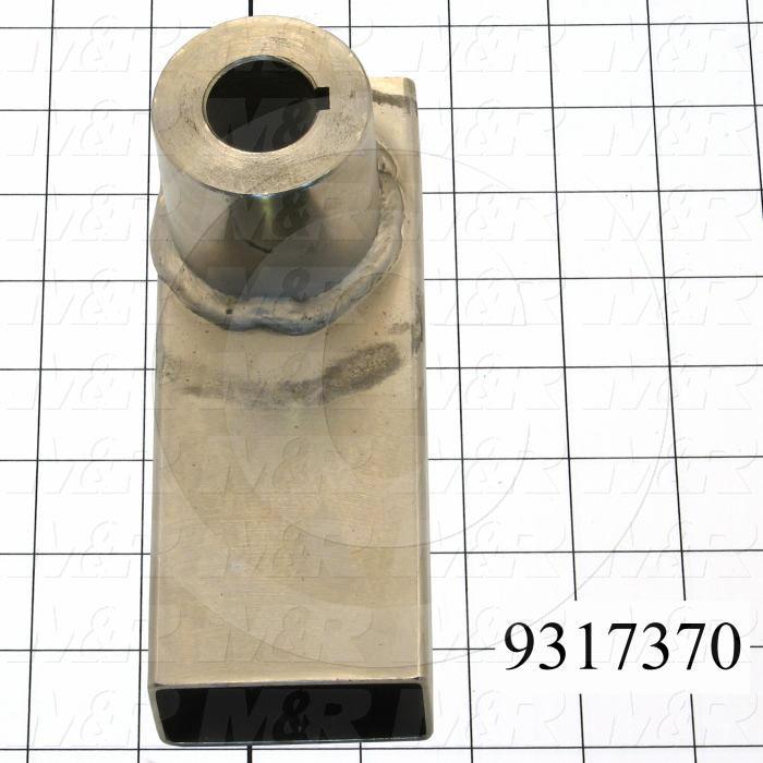 Fabricated Parts, Peel Bracket Weldment Ls, 6.60 in. Length, 3.16 in. Height, 2.50 in. Diameter, Nickel Plated Finish