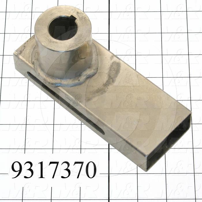 Fabricated Parts, Peel Bracket Weldment Ls, 6.60 in. Length, 3.16 in. Height, 2.50 in. Diameter, Nickel Plated Finish