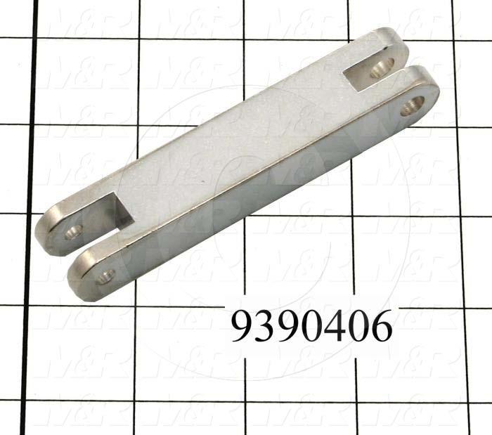 Fabricated Parts, Peel Cylinder Clevis, 3.94 in. Length, 0.63 in. Width, 0.75 in. Thickness