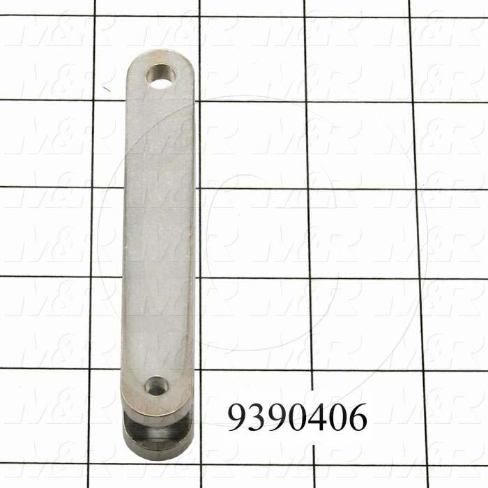 Fabricated Parts, Peel Cylinder Clevis, 3.94 in. Length, 0.63 in. Width, 0.75 in. Thickness