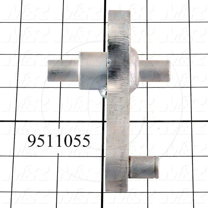 Fabricated Parts, Peel Lever, 3.00 in. Length, 1.75 in. Width, 2.82 in. Height, Front Side