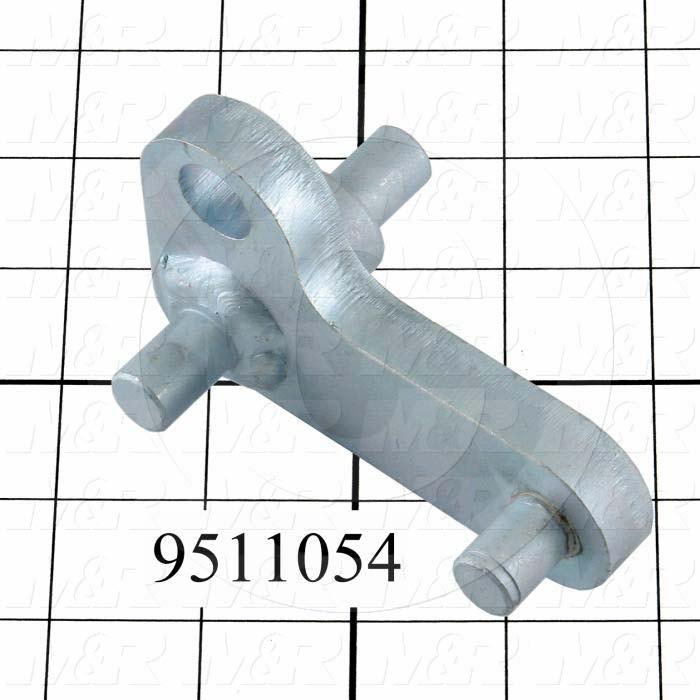 Fabricated Parts, Peel Lever, 4.00 in. Length, 2.25 in. Width, 2.82 in. Height, Front Side