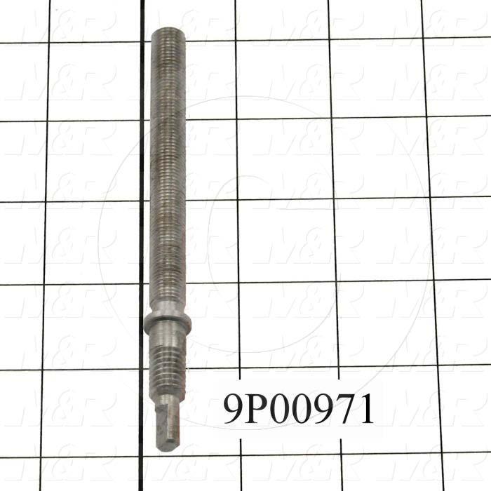 Fabricated Parts, Peel Lever Adjusting Rod, 5.00 in. Length, 0.50 in. Diameter, 3/8-16 Thread Size