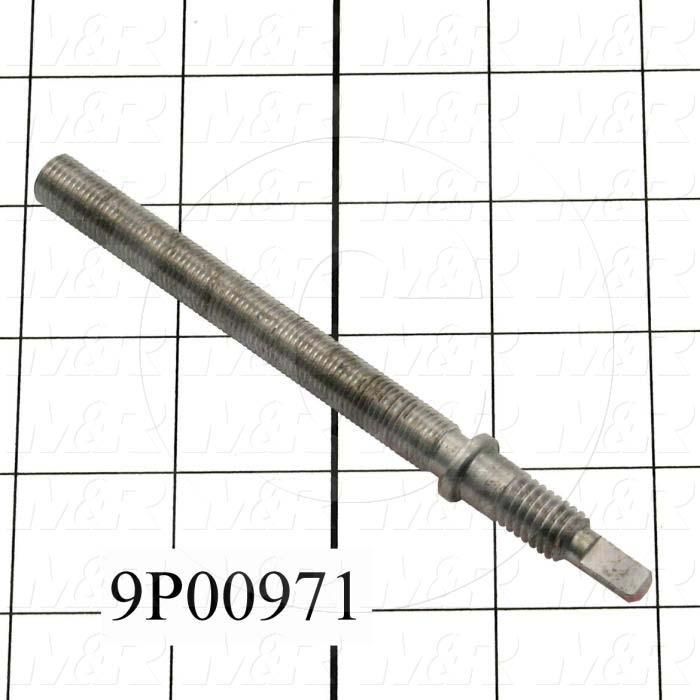 Fabricated Parts, Peel Lever Adjusting Rod, 5.00 in. Length, 0.50 in. Diameter, 3/8-16 Thread Size