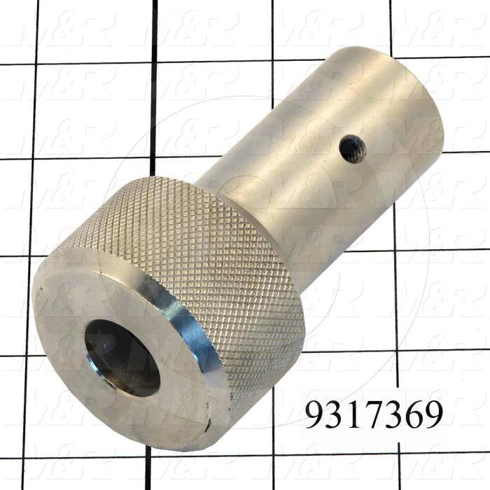 Fabricated Parts, Peel Lock Knob, 3.63 in. Length, 2.00 in. Diameter, OC50001 Nickel Plating Finish