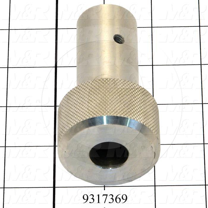 Fabricated Parts, Peel Lock Knob, 3.63 in. Length, 2.00 in. Diameter, OC50001 Nickel Plating Finish