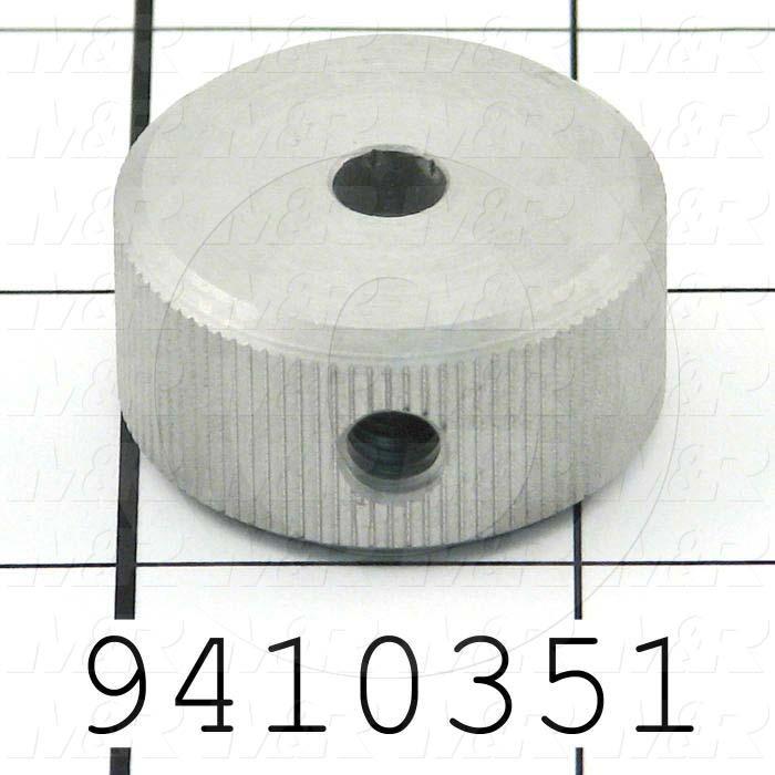 Fabricated Parts, Peel Motor Knob, 1.25 in. Diameter, 0.63 in. Thickness