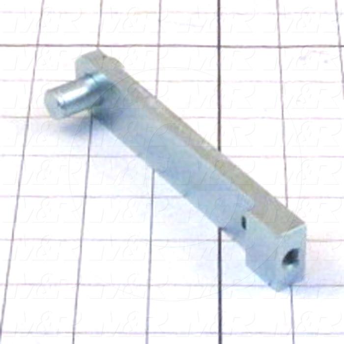 Fabricated Parts, Peel String Lever, 6.00 in. Length, 0.88 in. Width, 1.25 in. Height, Front Side