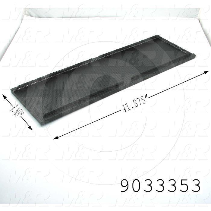 Fabricated Parts, Perforated Panel, 41.88 in. Length, 8.97 in. Width, 1.05 in. Height