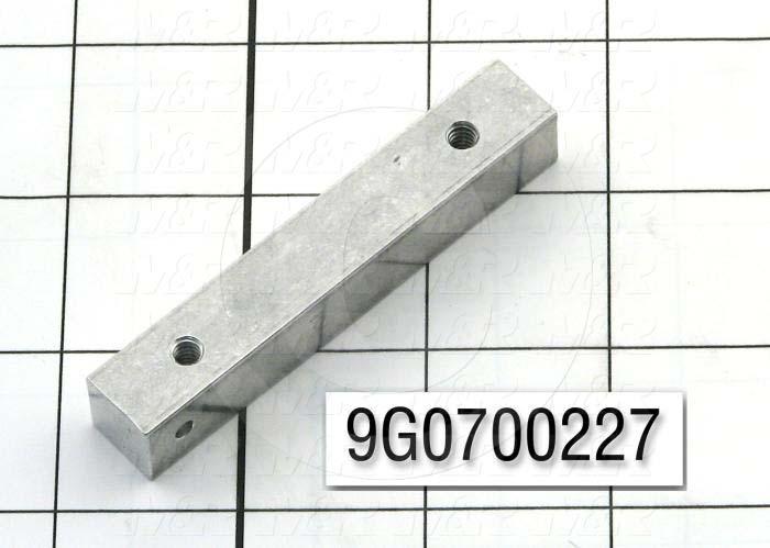 Fabricated Parts, Pin Gate Lock Keeper Mounting Bracket, 3.00 in. Length, 0.50 in. Width, 0.50 in. Height