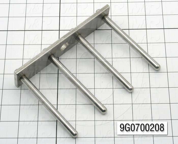 Fabricated Parts, Pin Weldment, 6.75 in. Width, 5.00 in. Height