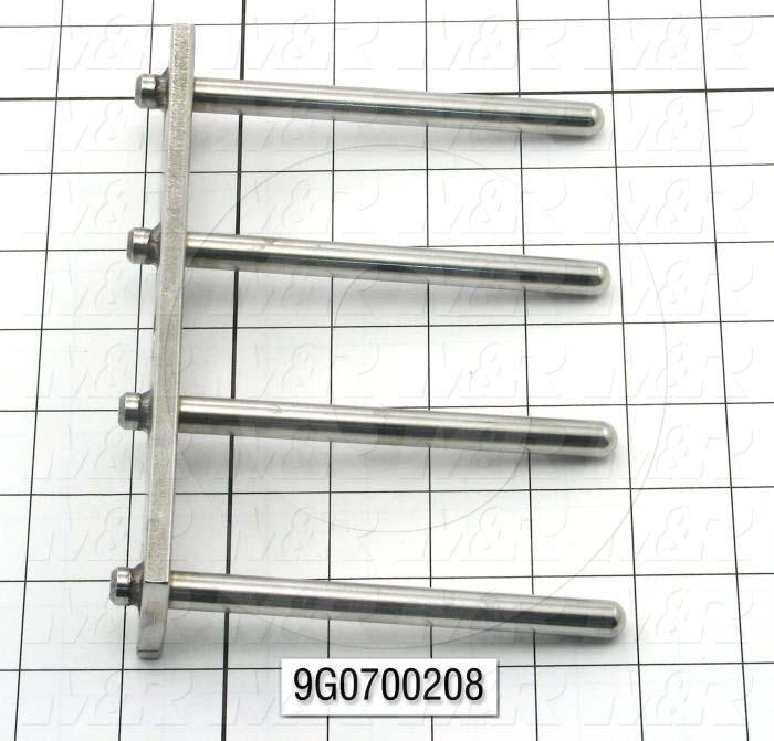 Fabricated Parts, Pin Weldment, 6.75 in. Width, 5.00 in. Height