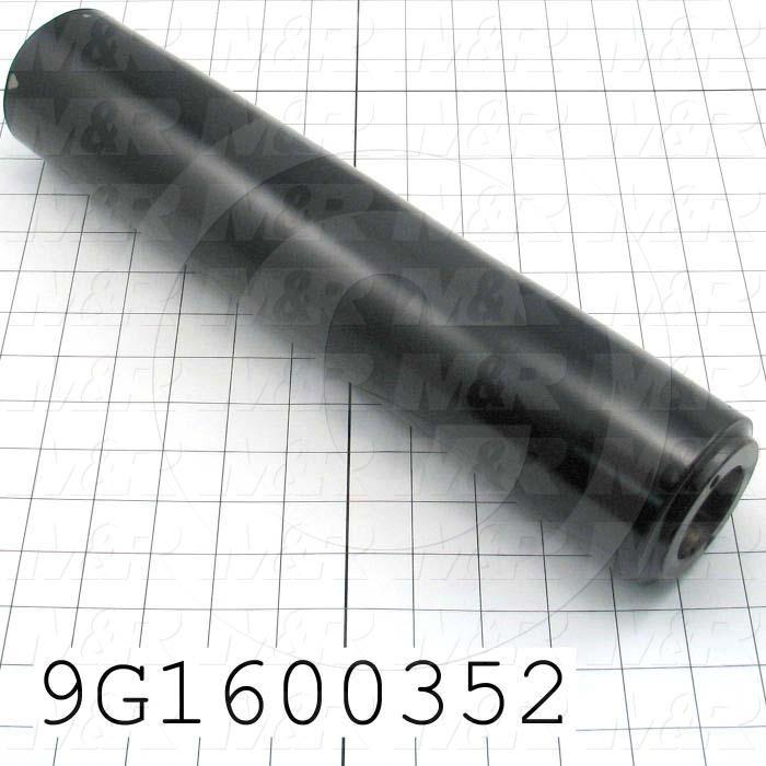 Fabricated Parts, Pinch Drive Roller Weldment, 14.88 in. Length, 3.00 in. Diameter, Black Powder Coat Finish