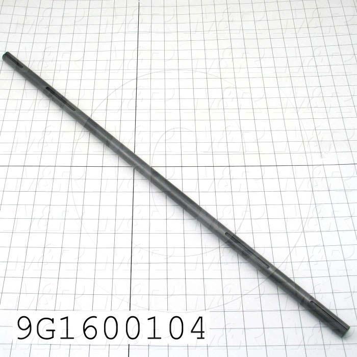 Fabricated Parts, Pinch Roller Shaft, 30.00 in. Length, 0.75 in. Diameter, OC50008 Black Oxide Finish
