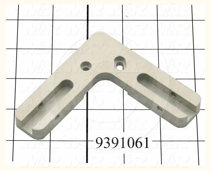 Fabricated Parts, Pivot Base Corner, 3.80 in. Length, 3.80 in. Width, 0.50 in. Height