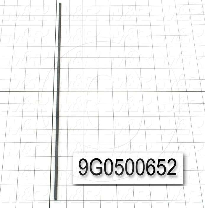 Fabricated Parts, Pivot Block Mounting Rod, 16.13 in. Length, 0.188 in. Diameter, OC50008 Black Oxide Finish