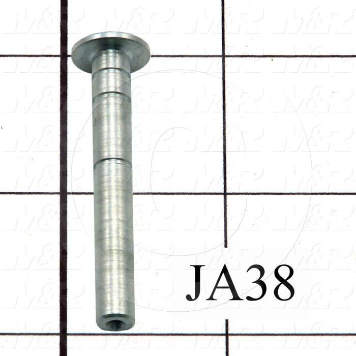 Fabricated Parts, Pivot Pin, 1.94 in. Length, 0.25 in. Diameter, Zinc Finish
