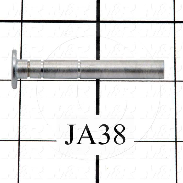 Fabricated Parts, Pivot Pin, 1.94 in. Length, 0.25 in. Diameter, Zinc Finish