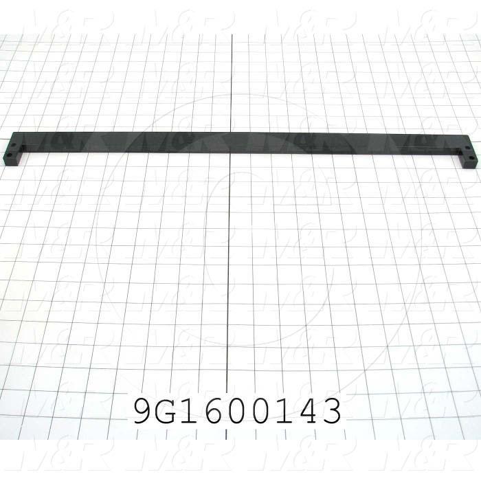 Fabricated Parts, Pivot Roller Center Mount, 23.00 in. Length, 2.00 in. Width, 0.50 in. Height, OC50006 Black Hard Coating Finish