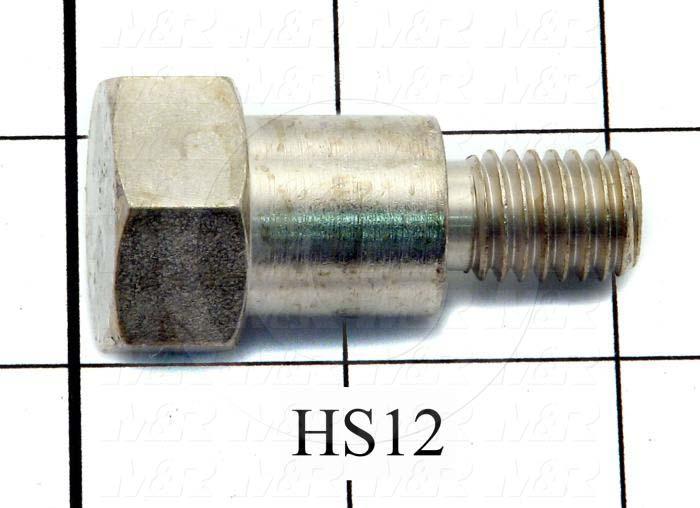 Fabricated Parts, Pivot Screw, 2.00 in. Length, 0.75 in. Diameter, 1/2-13 Thread Size, Nickel Finish