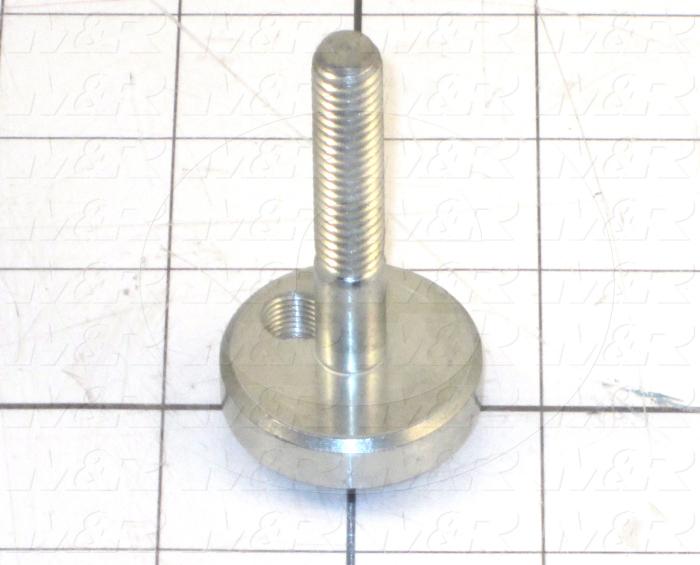 Fabricated Parts, Pivot Shaft, 2.56 in. Length, 1.38 in. Width, Zinc Plated Finish