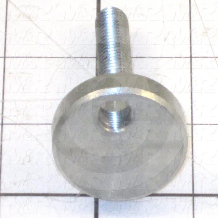Fabricated Parts, Pivot Shaft, 2.56 in. Length, 1.38 in. Width, Zinc Plated Finish
