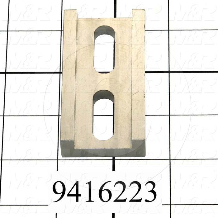 Fabricated Parts, Plate Connector 3", 3.00 in. Length, 1.50 in. Width, 0.50 in. Thickness, Nickel Plated Finish