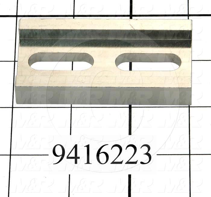 Fabricated Parts, Plate Connector 3", 3.00 in. Length, 1.50 in. Width, 0.50 in. Thickness, Nickel Plated Finish