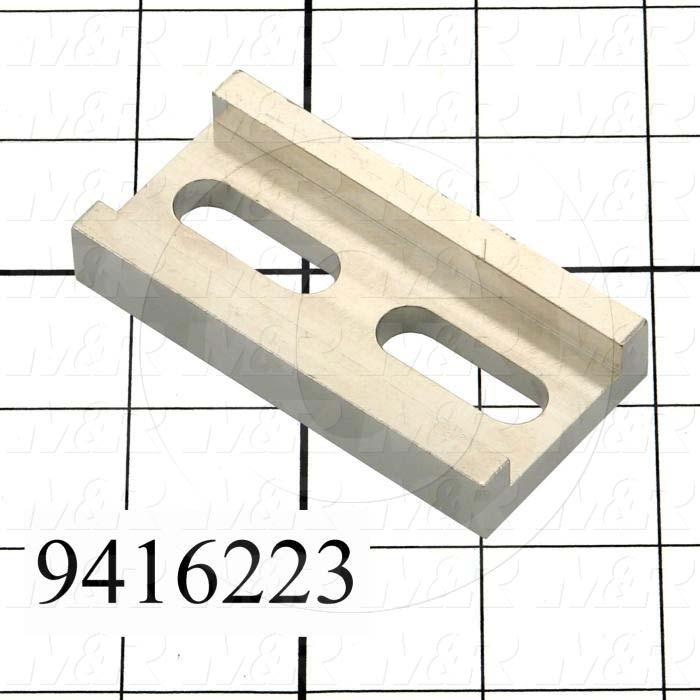 Fabricated Parts, Plate Connector 3", 3.00 in. Length, 1.50 in. Width, 0.50 in. Thickness, Nickel Plated Finish