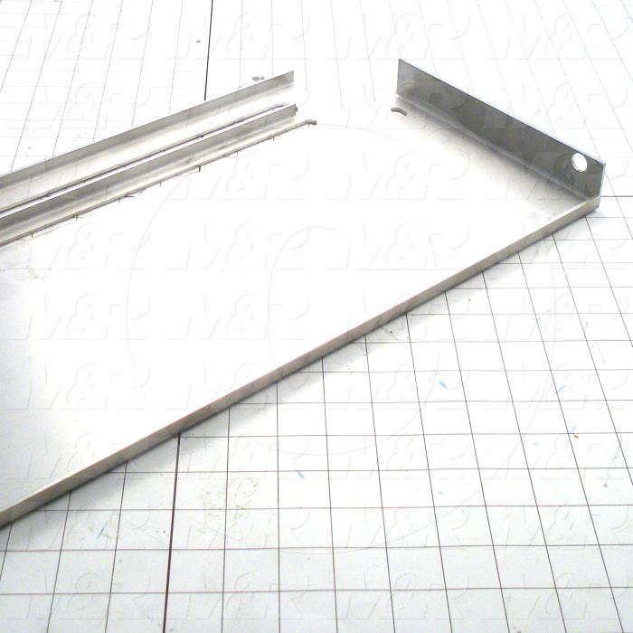 Fabricated Parts, Platform, 26.63 in. Length, 10.35 in. Width, 1.25 in. Height, 12 GA Thickness, Plain Finish