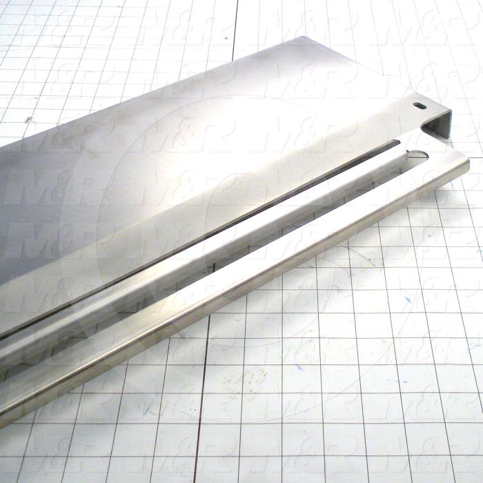 Fabricated Parts, Platform, 26.63 in. Length, 10.35 in. Width, 1.25 in. Height, 12 GA Thickness, Plain Finish