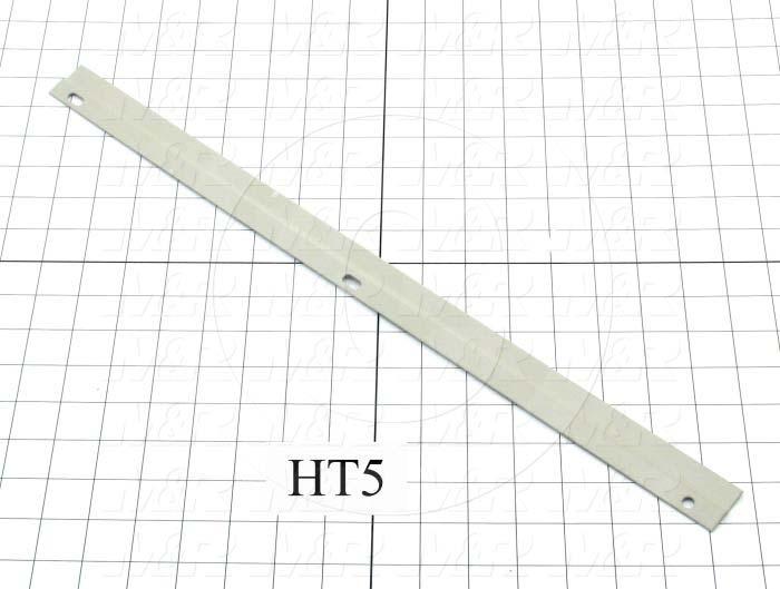 Fabricated Parts, Power Supply Hold Down, 20.00 in. Length, 1.12 in. Width, 16 GA Thickness, Warm Gray #3 Finish