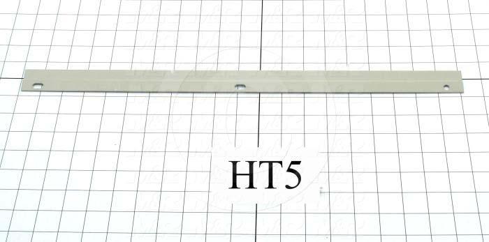 Fabricated Parts, Power Supply Hold Down, 20.00 in. Length, 1.12 in. Width, 16 GA Thickness, Warm Gray #3 Finish