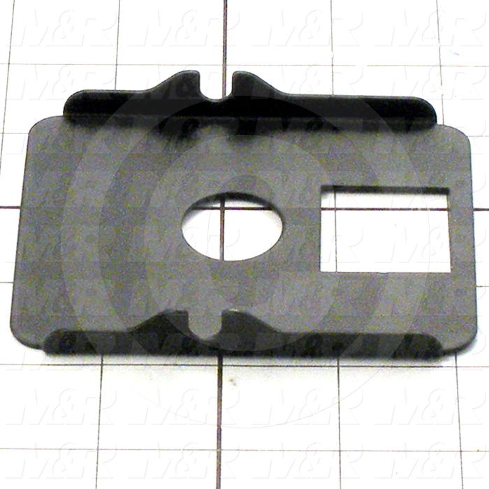 Fabricated Parts, Print Head Cover, 3.14 in. Length, 4.00 in. Width, 0.56 in. Height, 18 GA Thickness, Black Painted Finish