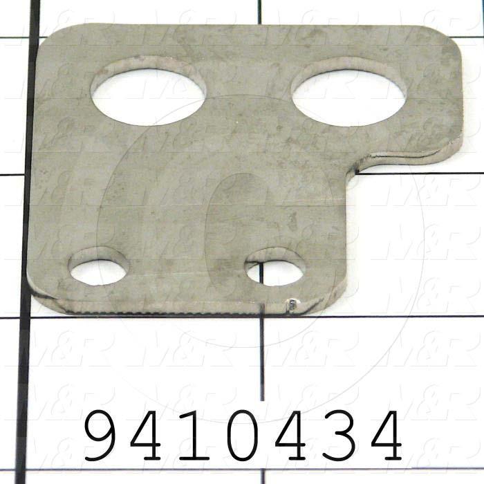 Fabricated Parts, Prox. Holder Brkt. E, 2.00 in. Length, 1.88 in. Width, 14 GA Thickness, Nickel Plated Finish